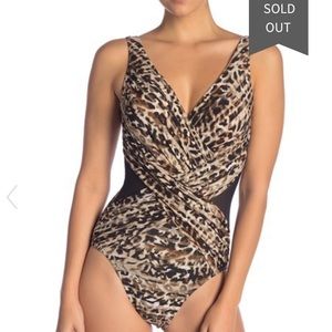 Miraclesuit Wild Side Crossover One-Piece Swimsuit